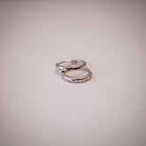 Juliet Silver Hoop Earrings with Multi Coloured Crystals